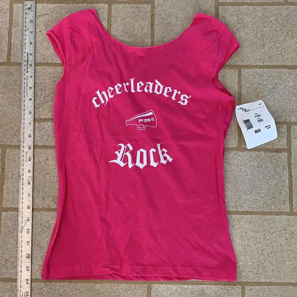Cheerleaders Rock Cheer Camp Graphic Tee NWT